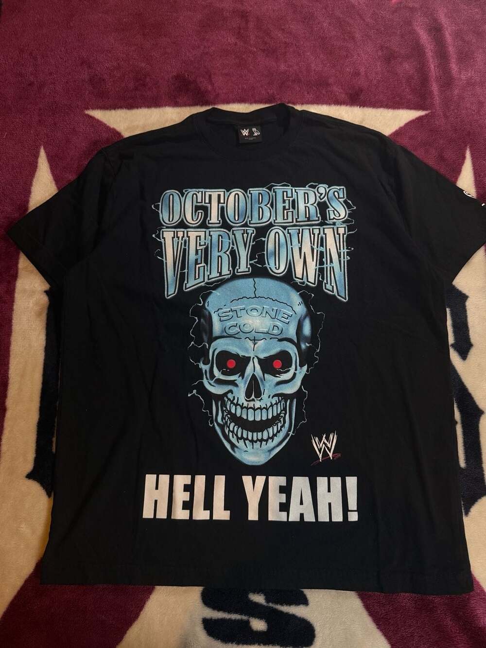 OVO x WWE Stone Cold Steve Austin Tee Size Large Black